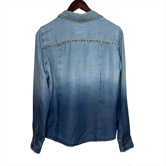 SIZE XS Guess Denim Button Down - Picture 4 of 9